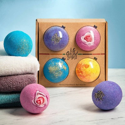 LifeAround2Angels Fruit Bath Bomb Gift Set 4pk - New by This is Beauty US