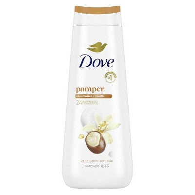 Dove Pamper Body Wash Shea Butter & Vanilla 24hr Lotion-Soft Skin 20 fl oz - New by This is Beauty US