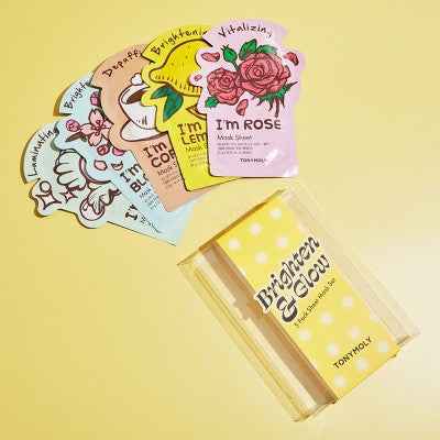 TONYMOLY Brighten & Glow Sheet Mask Set - New