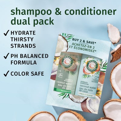 Herbal Essences Classic Hydrate Coconut Water & Jasmine Moisturizing Shampoo and Conditioner Set 27 fl oz - New by This is Beauty US
