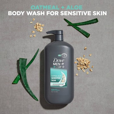 Dove Men Care Sensitive Skin Body & Face Wash Oatmeal & Aloe 30 fl oz - New by This is Beauty US