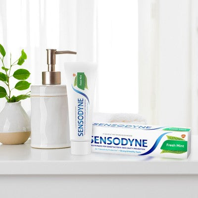 Sensodyne Fresh Mint Sensitivity Protection 2pk Toothpaste - Missing Box by This is Beauty US