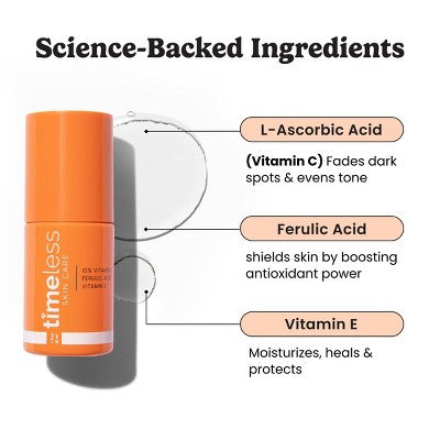 Timeless Skin Care 10% Vitamin C + E Ferulic Acid Face Serum 1 fl oz - New by This is Beauty US