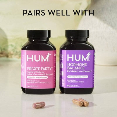 HUM Nutrition Hormone Balance for PMS Relief & Mood Support Vegan Capsules 60ct - New by This is Beauty US
