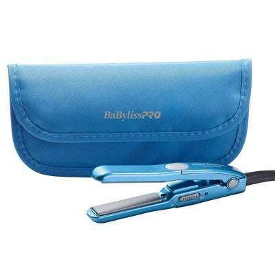 BaBylissPRO Nano Titanium Mini Flat Iron & Pouch Blue - New by This is Beauty US