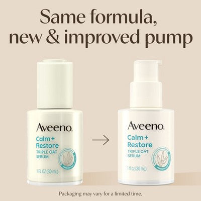 Aveeno Calm + Restore Triple Oat Hydrating Face Serum 1 fl oz - Imperfect Box DestGlow