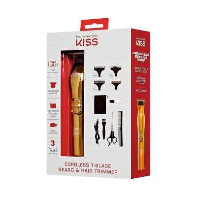 KISS Products Cordless T-Blade Beard & Hair Trimmer - New
