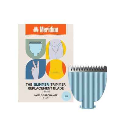 Meridian Slimmer Trimmer Precision Pubic & Body Hair Trimmer Ceramic Blade, Single Replacement Blade Sky Blue - New by This is Beauty US
