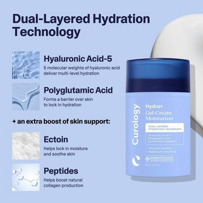 Curology Hydro+ Gel Cream Moisturizer 1.7 fl oz - Imperfect Box - DestGlow