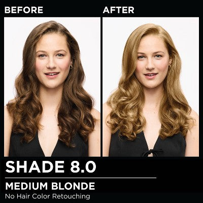 Garnier Olia Oil Permanent Hair Color 8.0 Medium Blonde 1 kit 6.3 fl oz - Imperfect Box by This is Beauty US