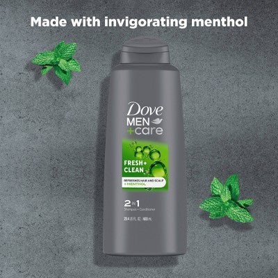 Dove Men+Care Fortifying 2-in-1 Shampoo and Conditioner for Normal to Oily Hair 20.4 fl oz - New by This is Beauty US