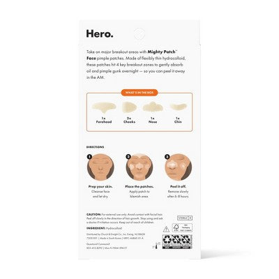 Hero Mighty Patch Face 5ct - Imperfect Box DestGlow