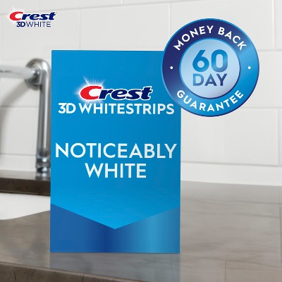 Crest 3DWhitestrips Noticeably White At-home Teeth Whitening Kit 10 Treatments - Imperfect Box DestGlow