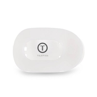 TELETIES Medium Flat Round Hair Clip Coconut White - New by This is Beauty US