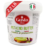 Gusto Etna Pistachio Cream Butter, 1kg (2.2 lb) – 28% Pistachio, Made in Sicily, Italian Pistachio Spread for Gelato, Pastry & Desserts