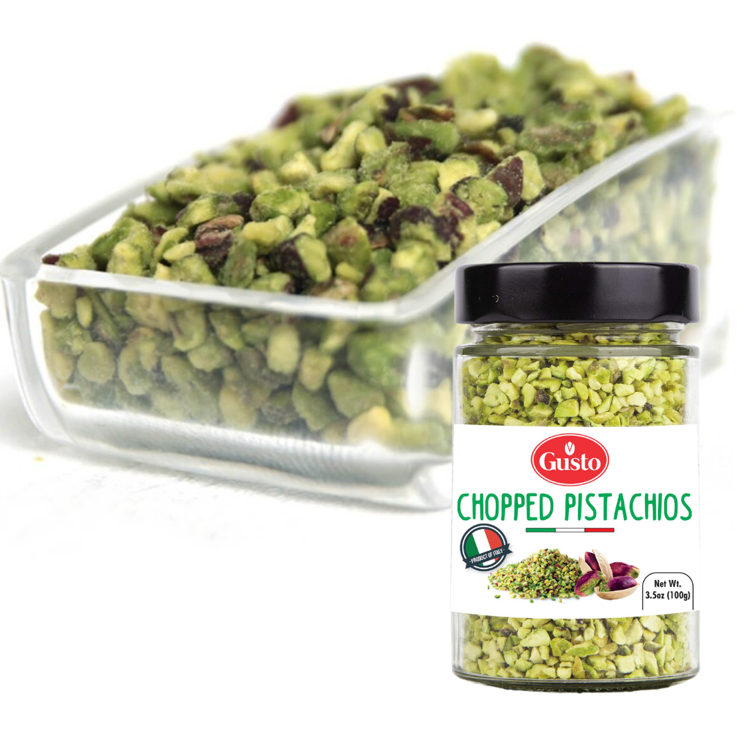 Gusto Etna, Pistachios Chopped, Sicilian Raw Pistachio Halves, Sicily 3.5 oz (100 g)