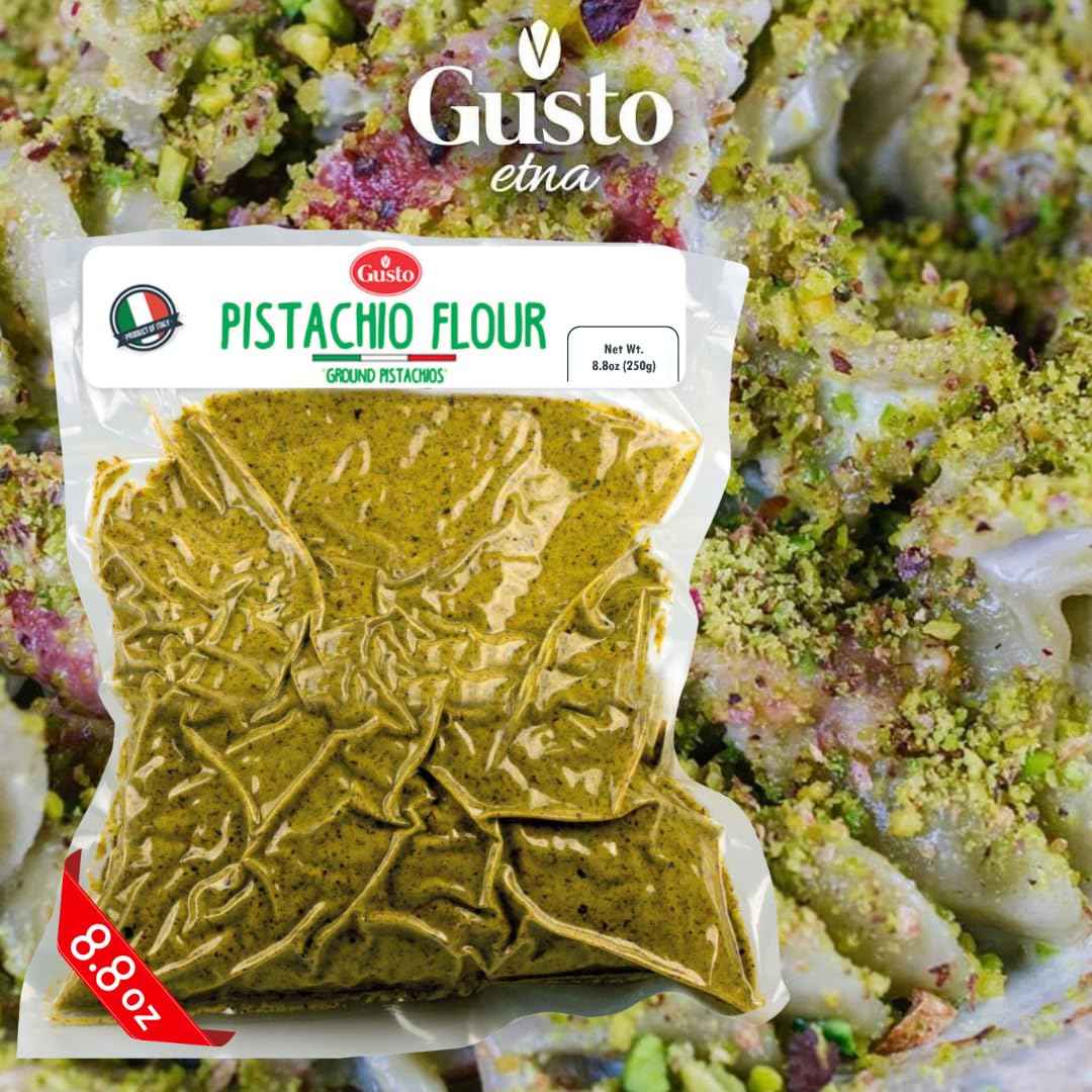 Gusto Etna, Pistachio Flour, Ground Pistachios 8.8 oz (250 g)