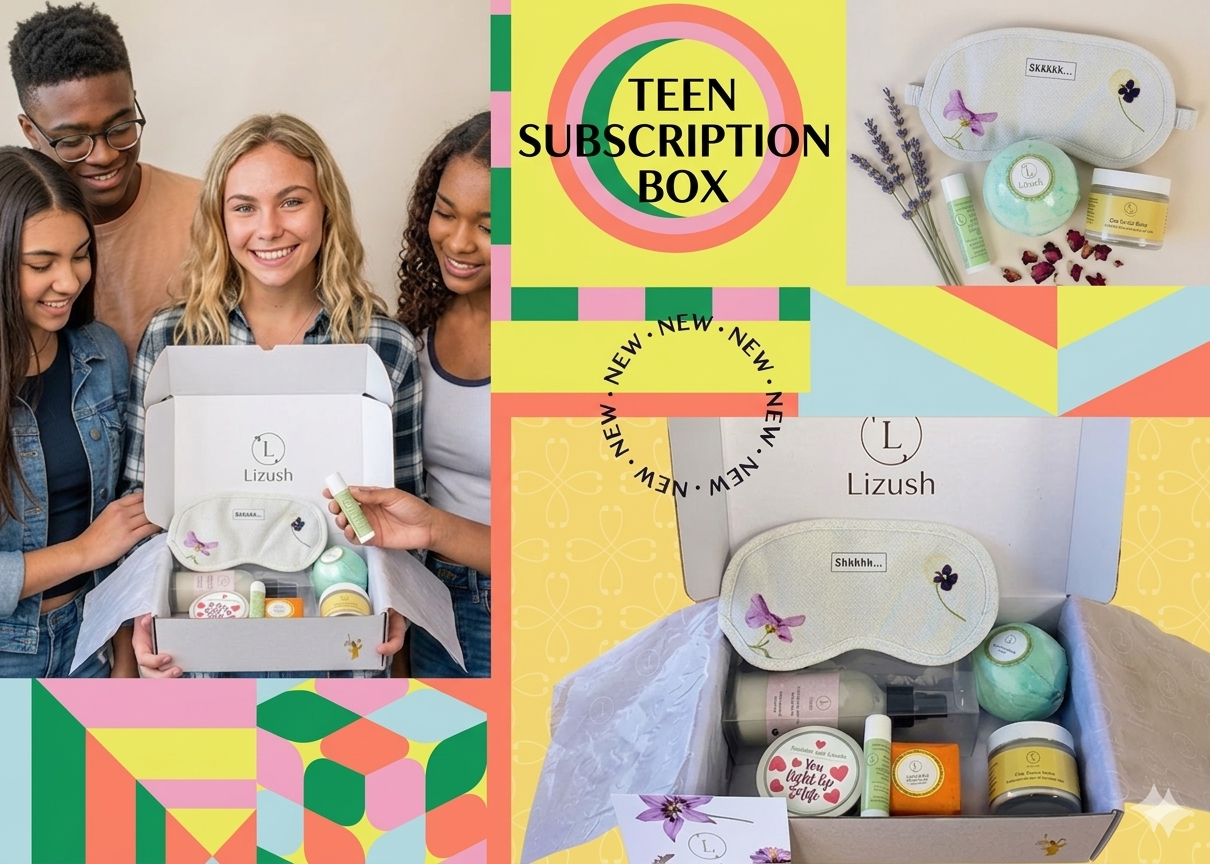 One year - SUBSCRIPTION BOXES for TEENS - Will be shipped every 3 months by Lizush