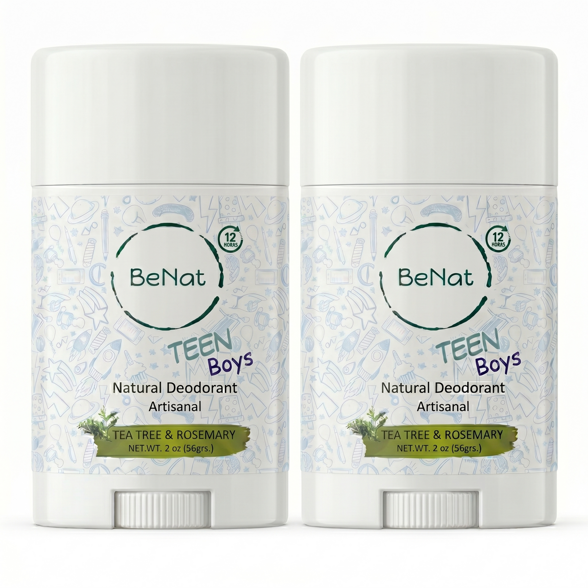 2-Pack all-Natural Deodorants for Kids & Teens DestGlow
