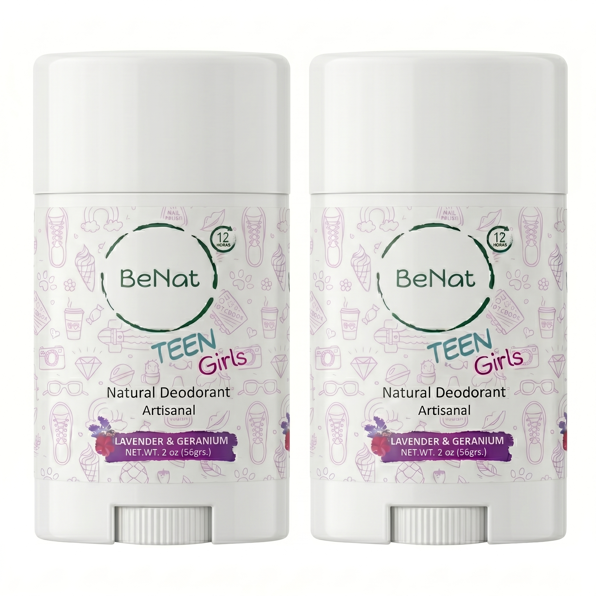 2-Pack all-Natural Deodorants for Kids & Teens DestGlow