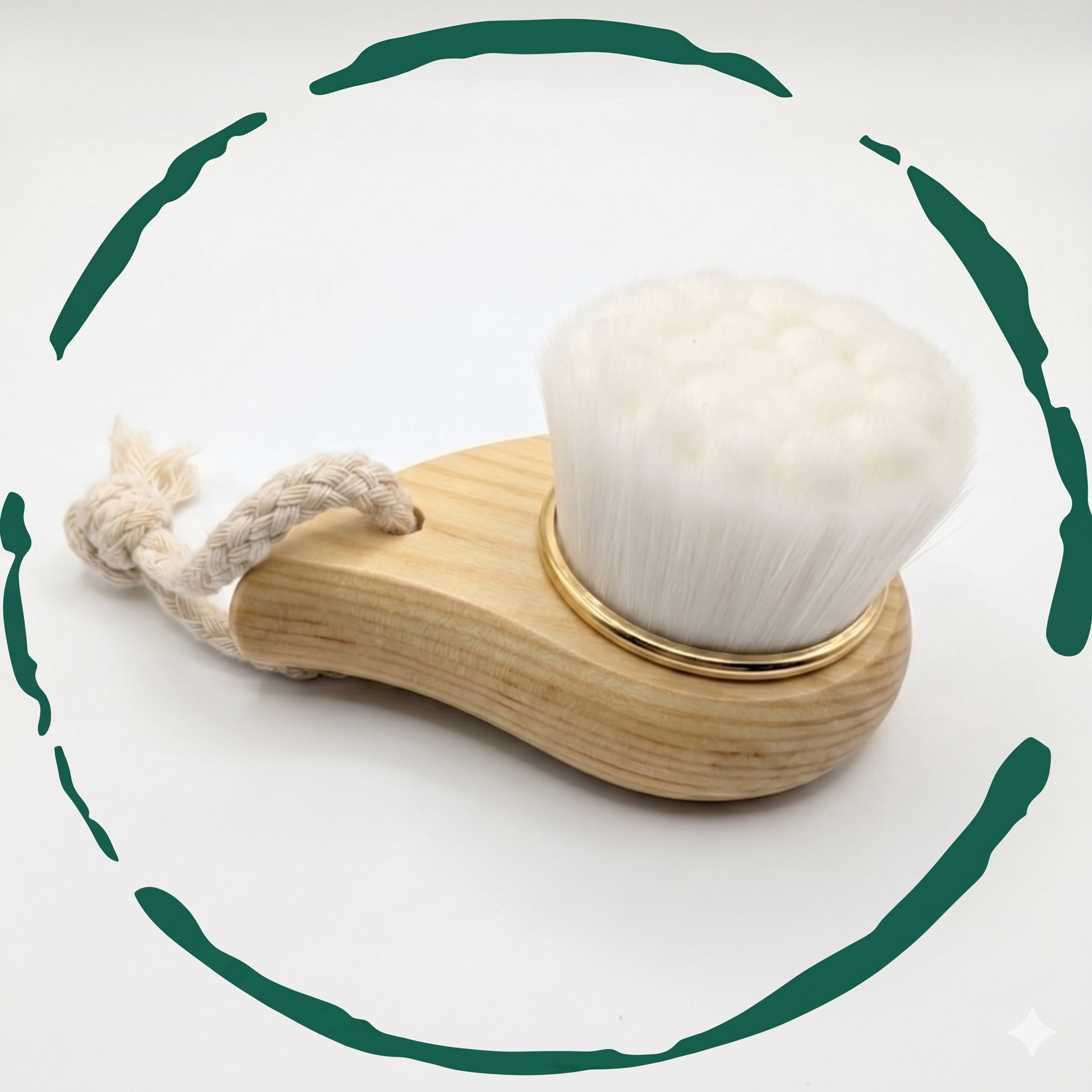 Facial Brush with Bamboo Handle DestGlow