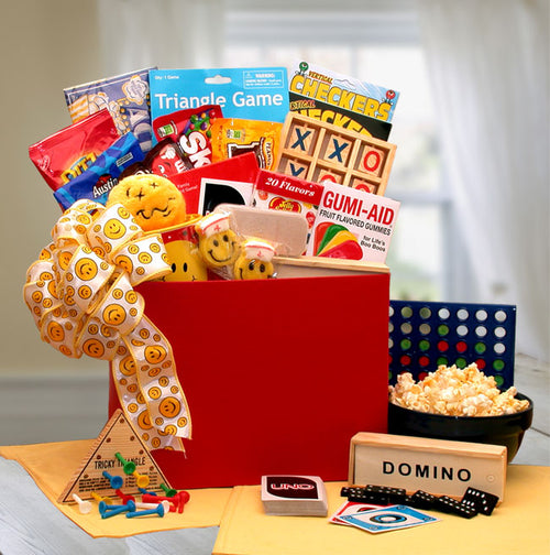 A Smile A Day Get Well Gift Box - Games, Snacks & Cheerful Surprises