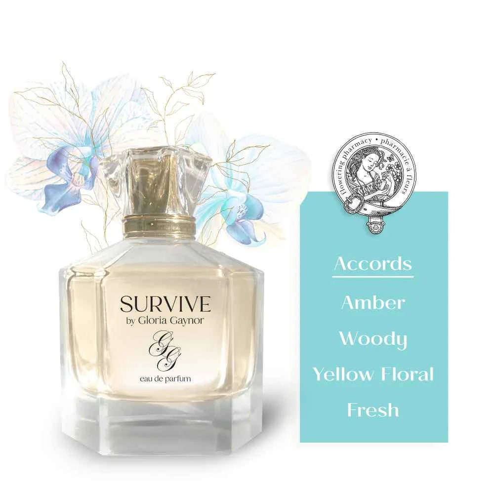SURVIVE eau de parfum by Gloria Gaynor and Flowering Pharmacy
