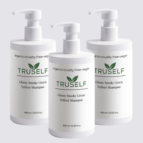 Glossy Smoky Green Vetiver Shampoo by TruSelf Organics