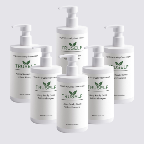 Glossy Smoky Green Vetiver Shampoo by TruSelf Organics