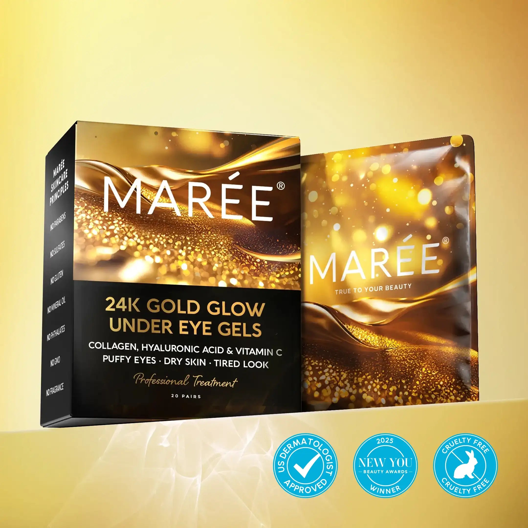 24K Gold Anti-Aging Eye Patches DestGlow
