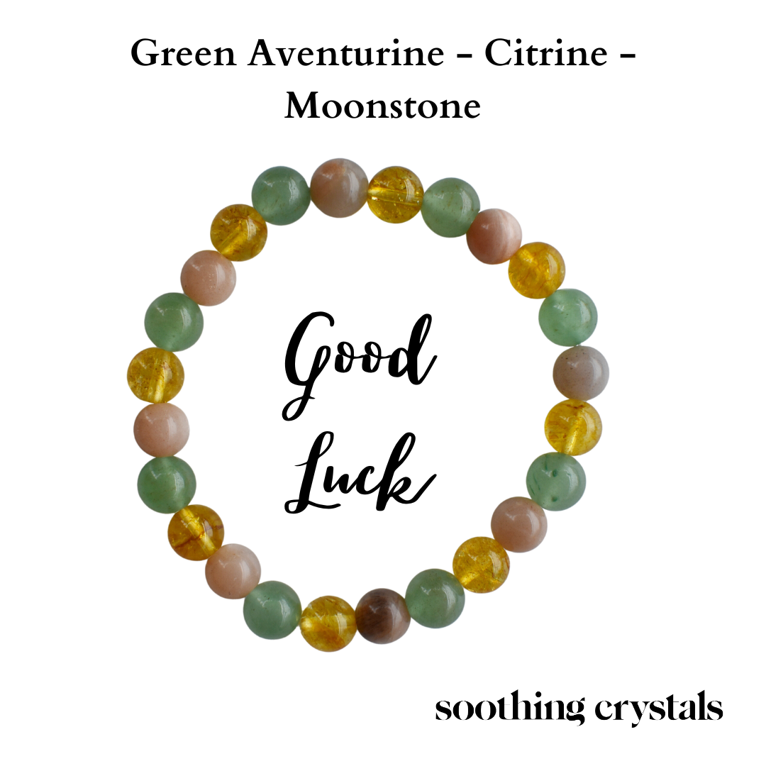 Bringing GOOD LUCK Crystal Bracelet (Inspiration, New Beginning, Confidence) DestGlow