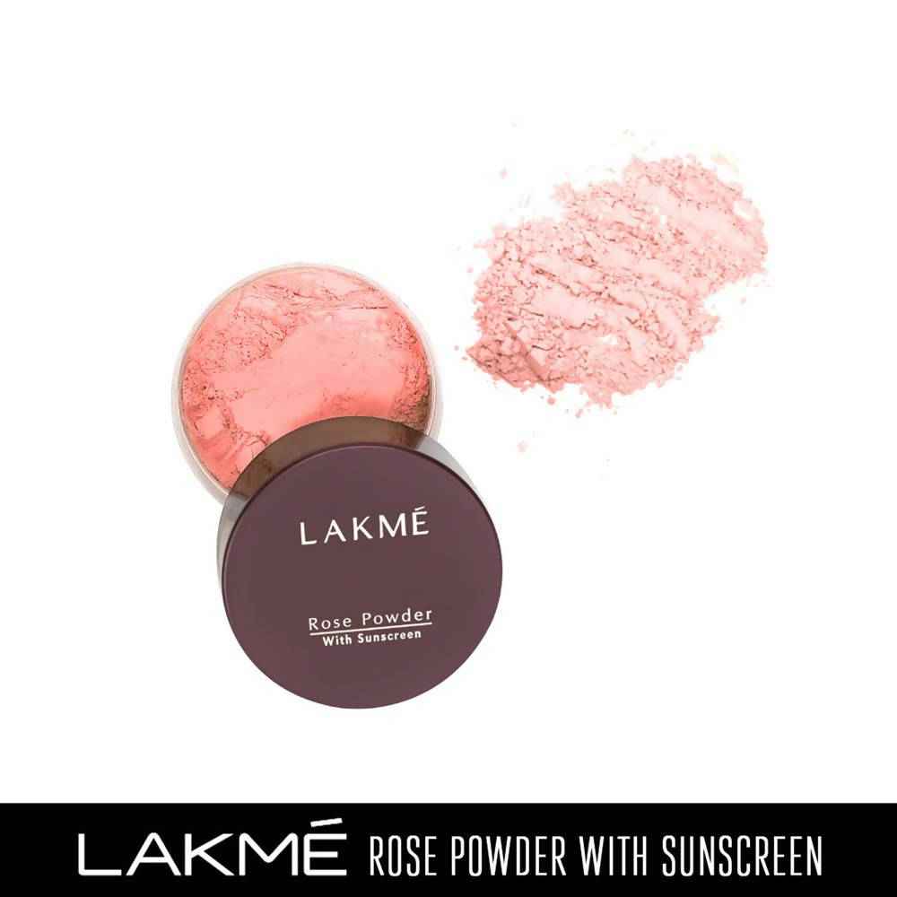 Lakme Rose Face Powder With Sunscreen - Warm Pink