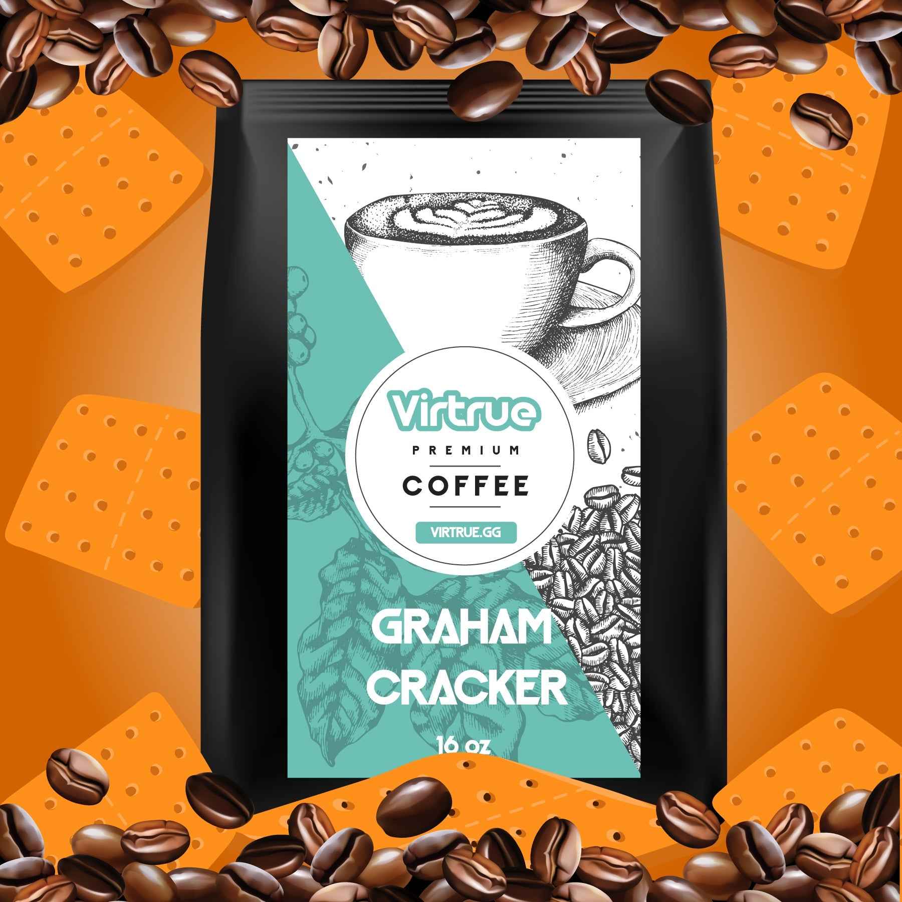 Graham Cracker Flavored Coffee – 16oz | Virtrue Premium