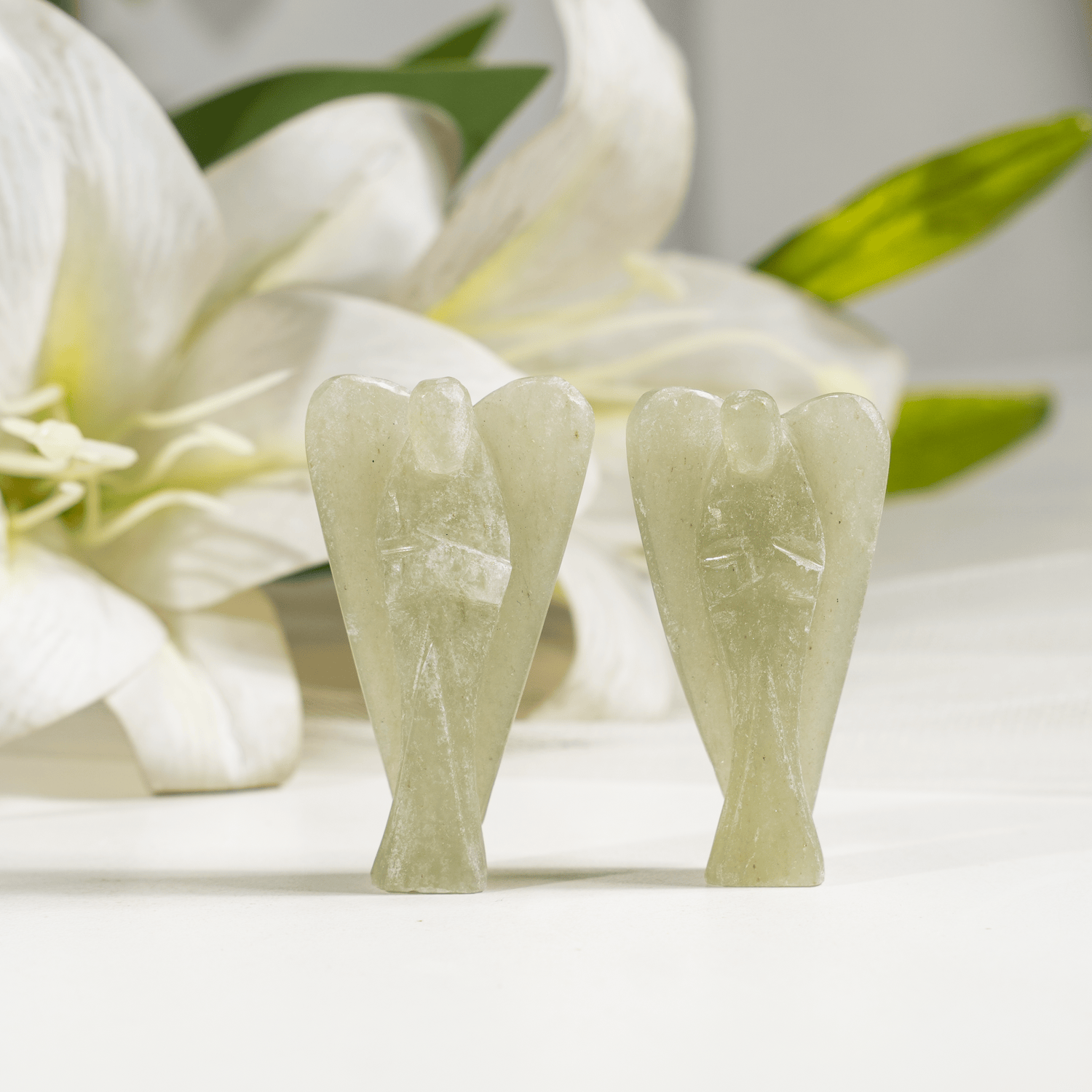 Green Aventurine Crystal Angel Pocket Guardian DestGlow