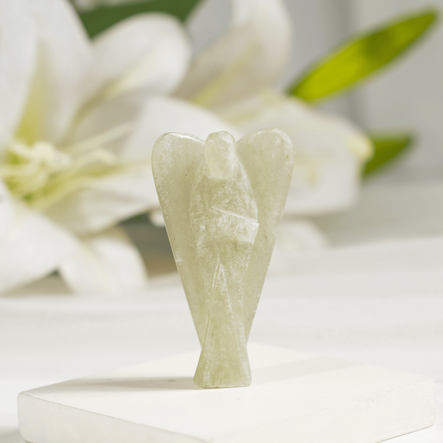 Green Aventurine Crystal Angel Pocket Guardian DestGlow