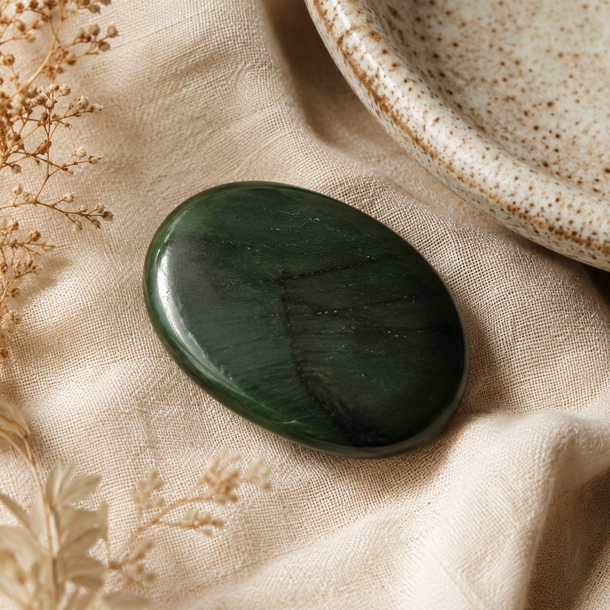 Green Jade Pocket Stones (wisdom and balance) DestGlow