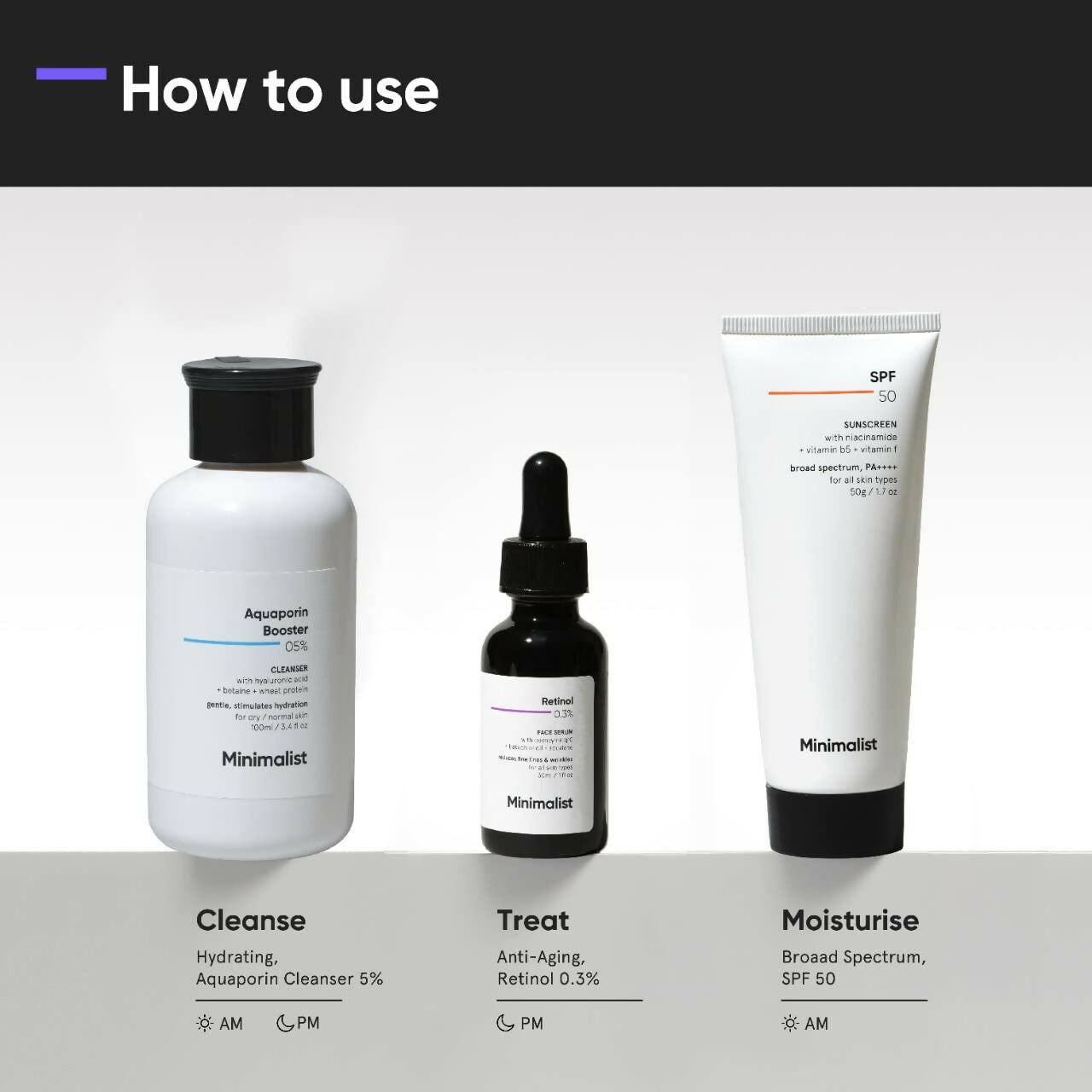 Minimalist Anti-Aging Skincare Kit, Routine Kit For Women & Men by Dista