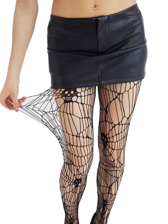 Artistic Skull Fishnet Tights