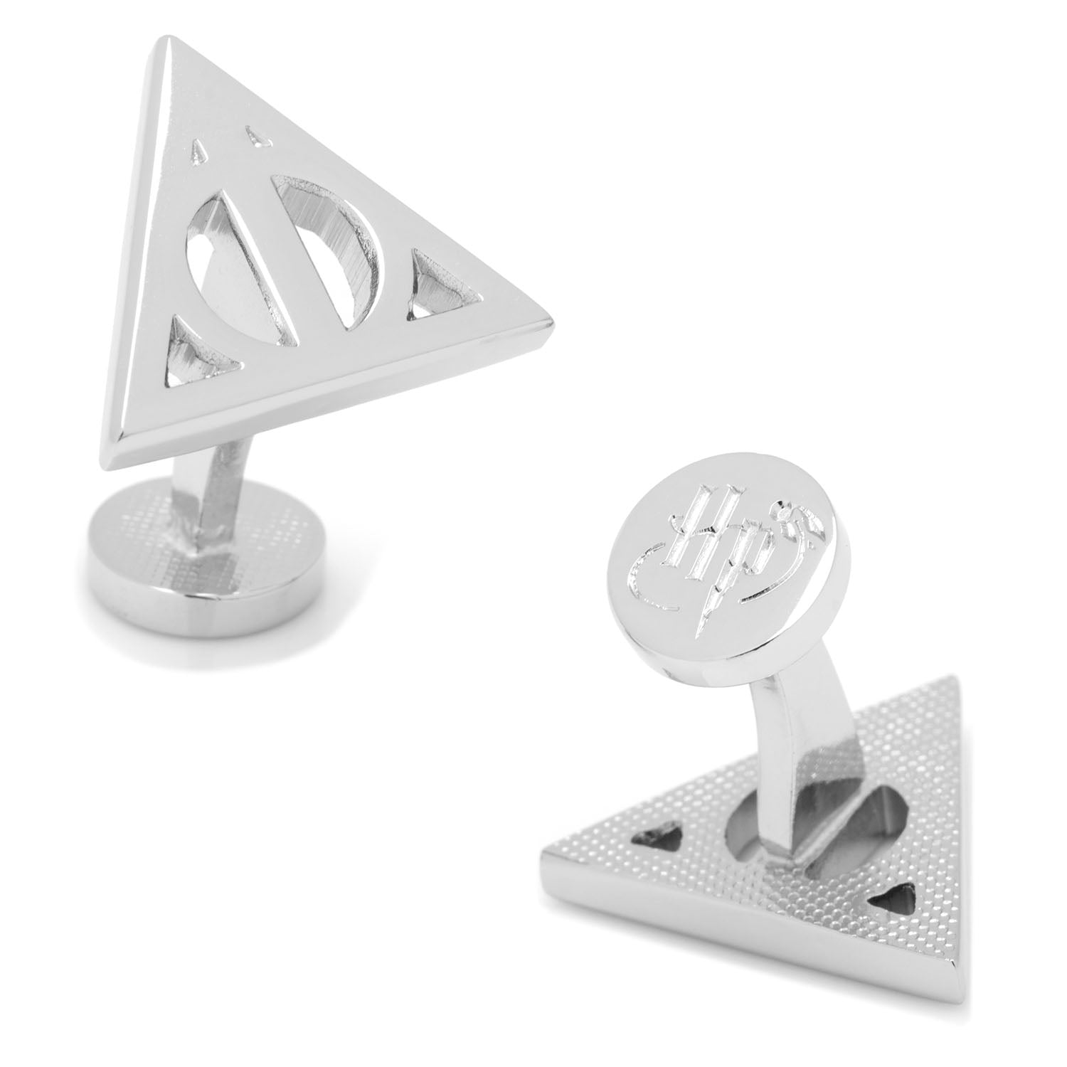 Harry Potter Silver Deathly Hallows Cufflinks by Cufflinks.com