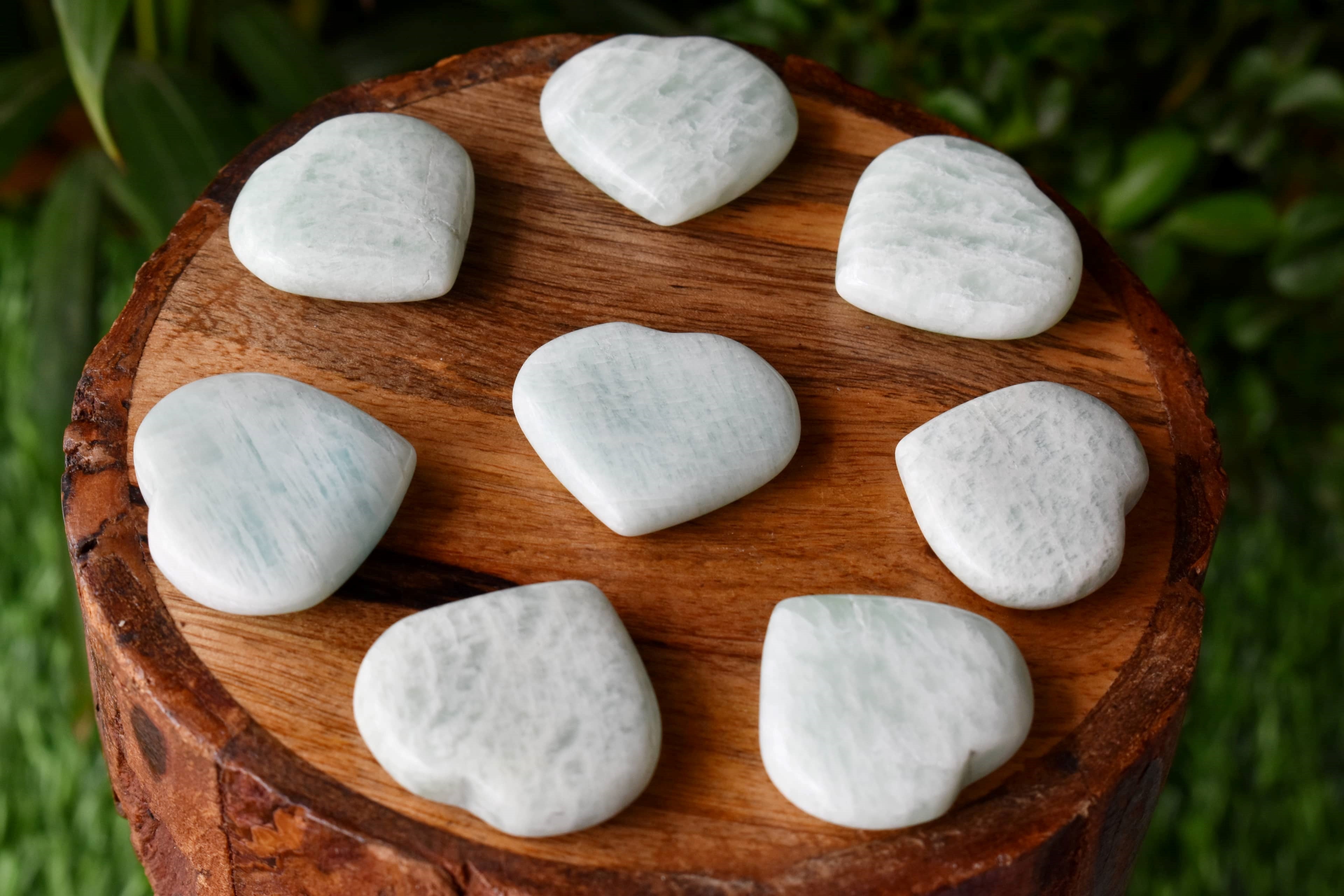 Amazonite Heart Crystal, Puffy Mini 1 Inch Pocket Crystal Heart DestGlow