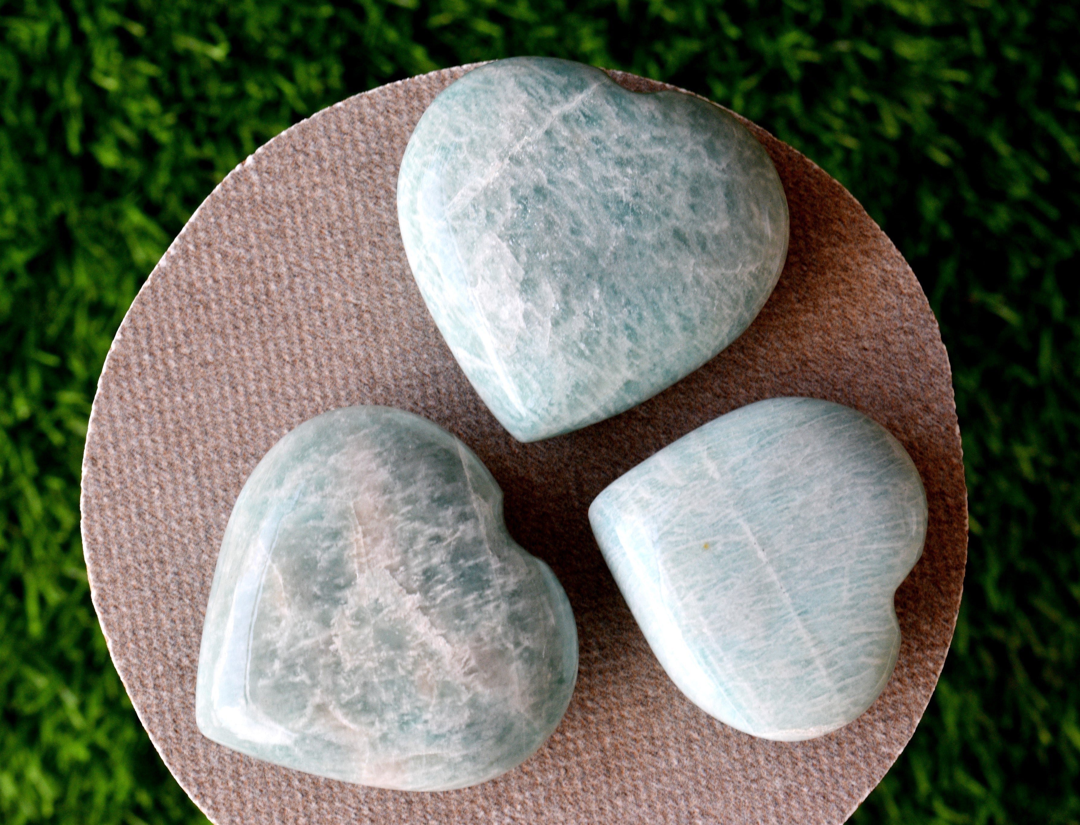 Amazonite Heart Crystal, Puffy Mini 2 Inch Pocket Crystal Heart DestGlow