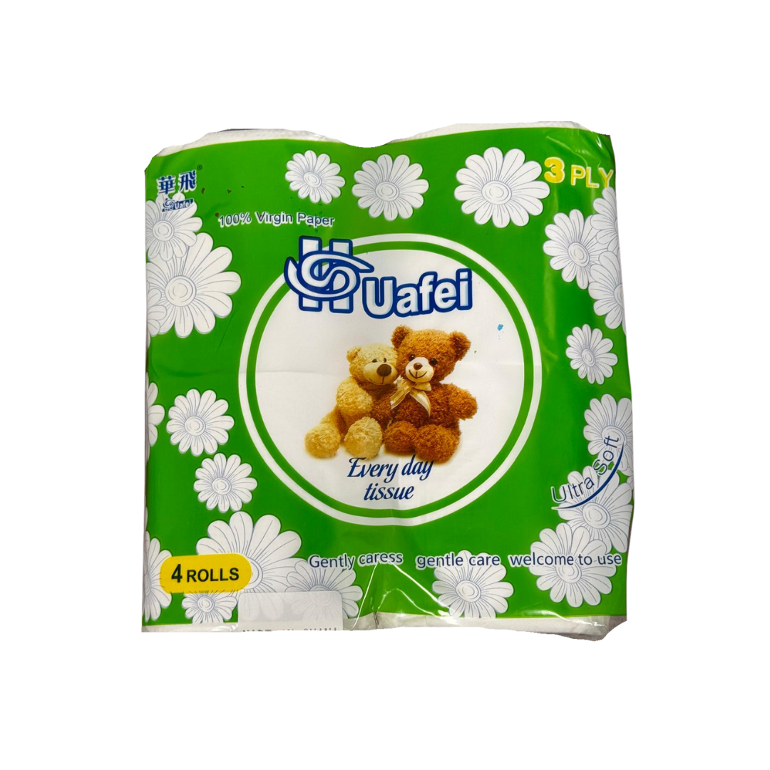 Uafei Ultra Soft Toilet Paper (4 Rolls, 3?Ply) DestGlow