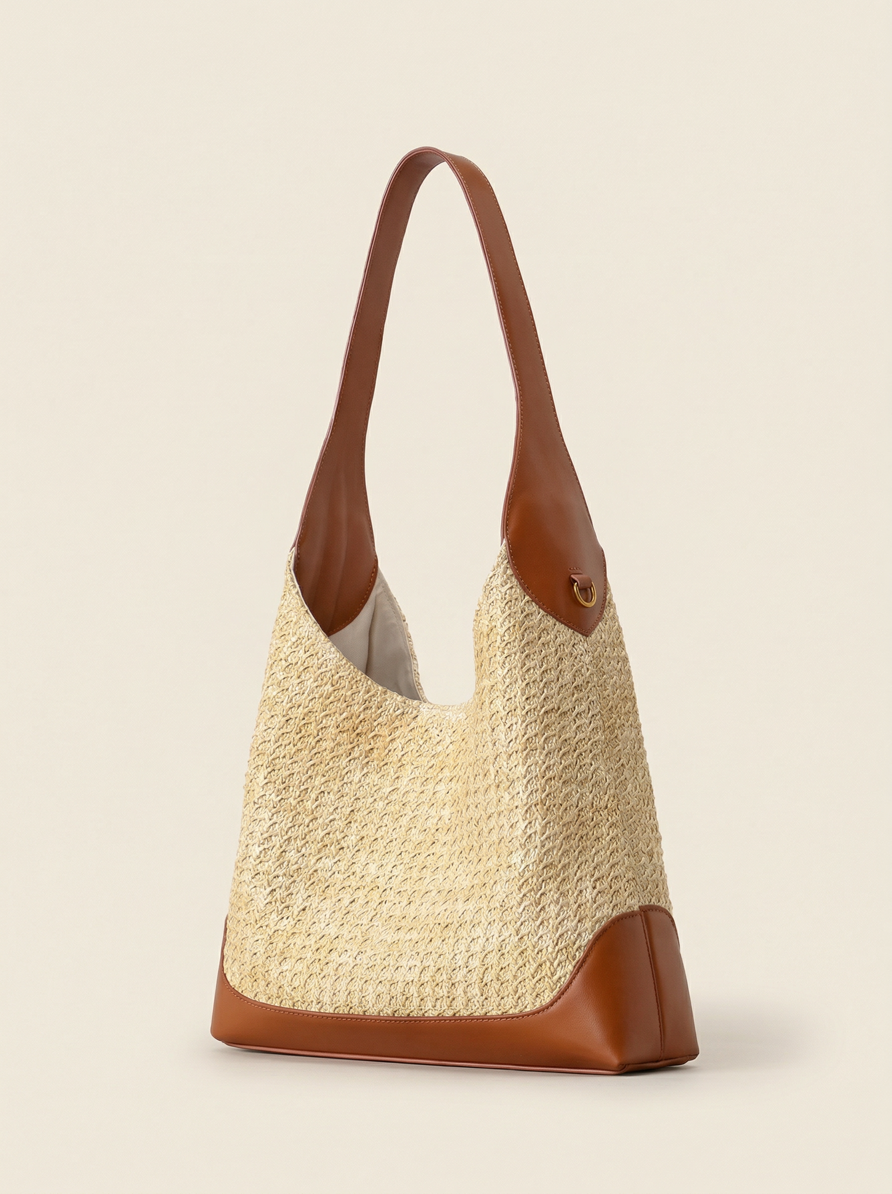 Artisanal Handwoven Colorblock Bucket Bag for Effortless Coastal Style DestGlow