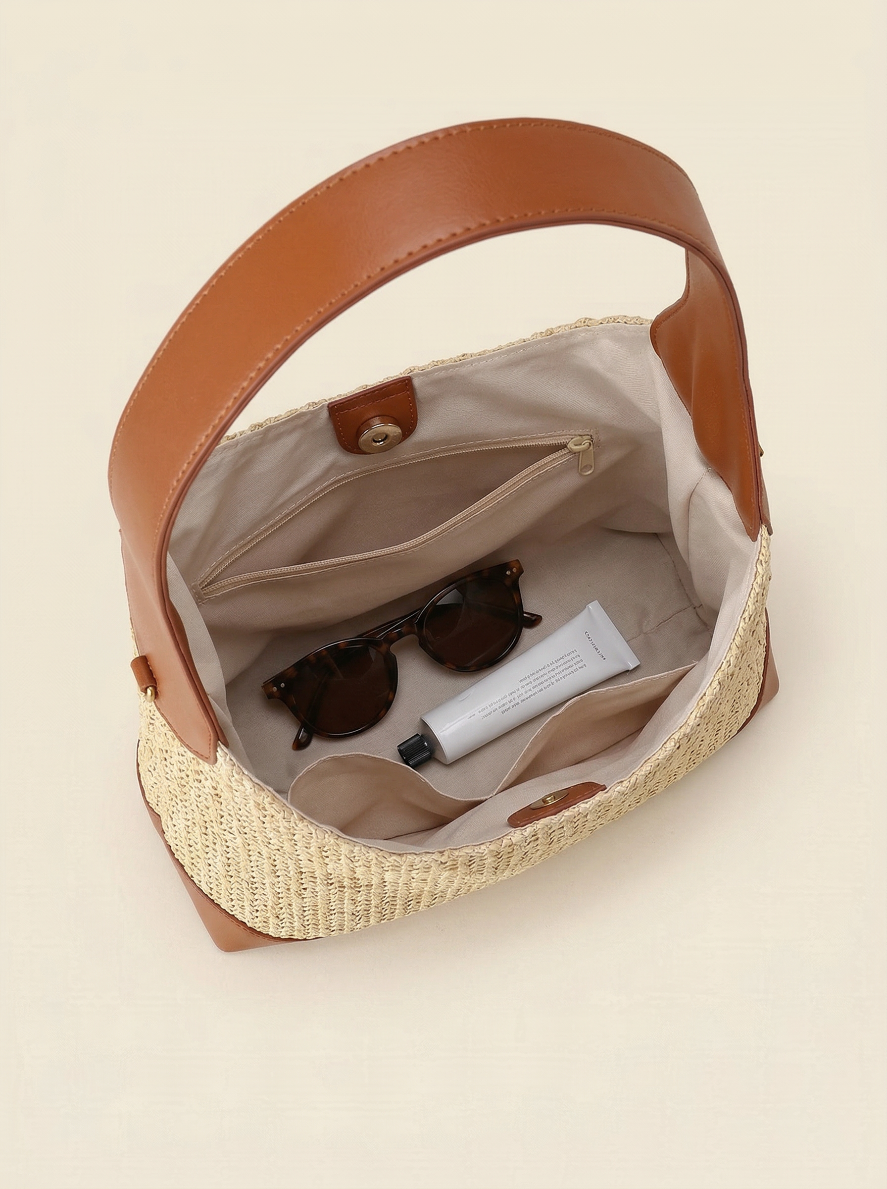 Artisanal Handwoven Colorblock Bucket Bag for Effortless Coastal Style DestGlow