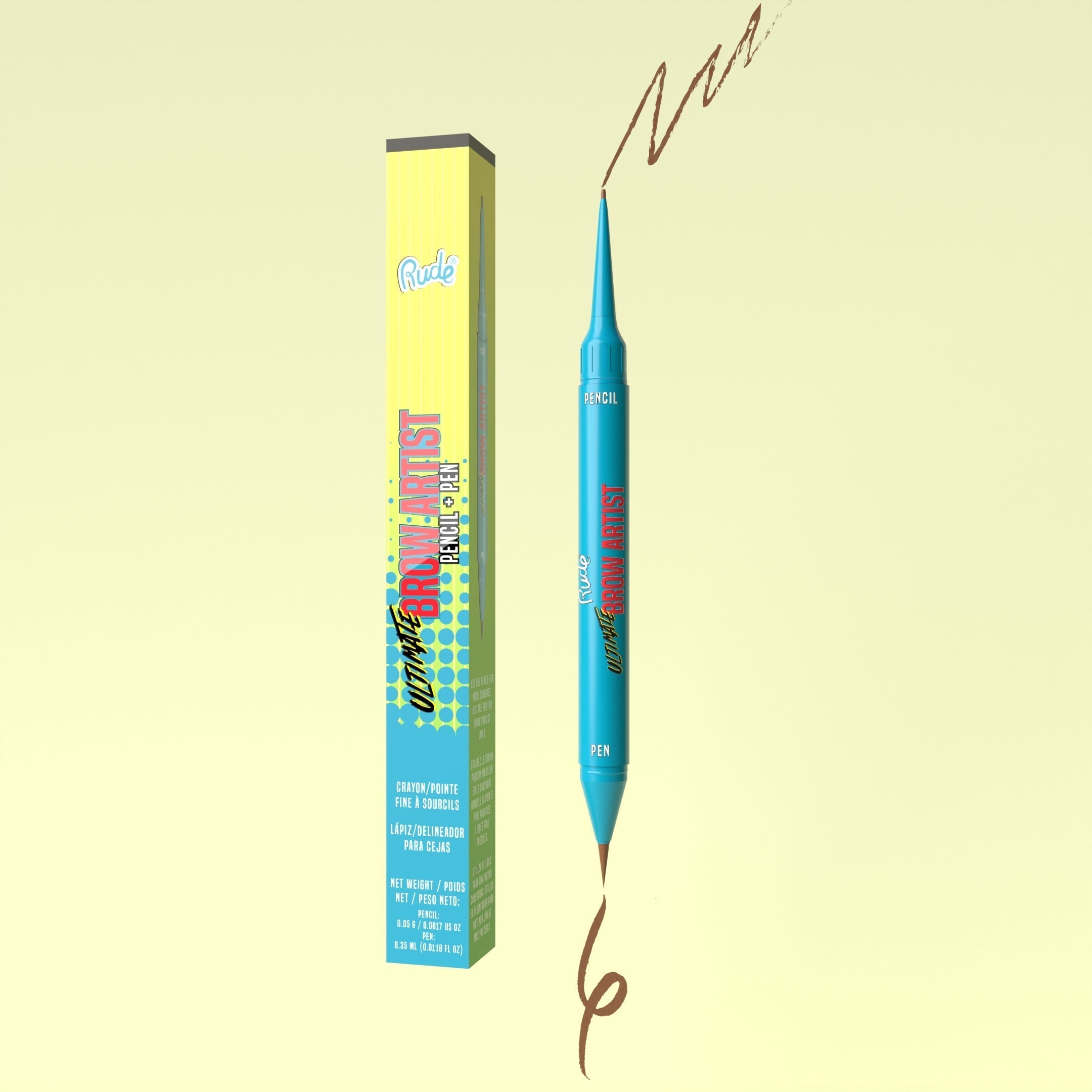 RUDE Ultimate Brow Artist - Pencil And Pen