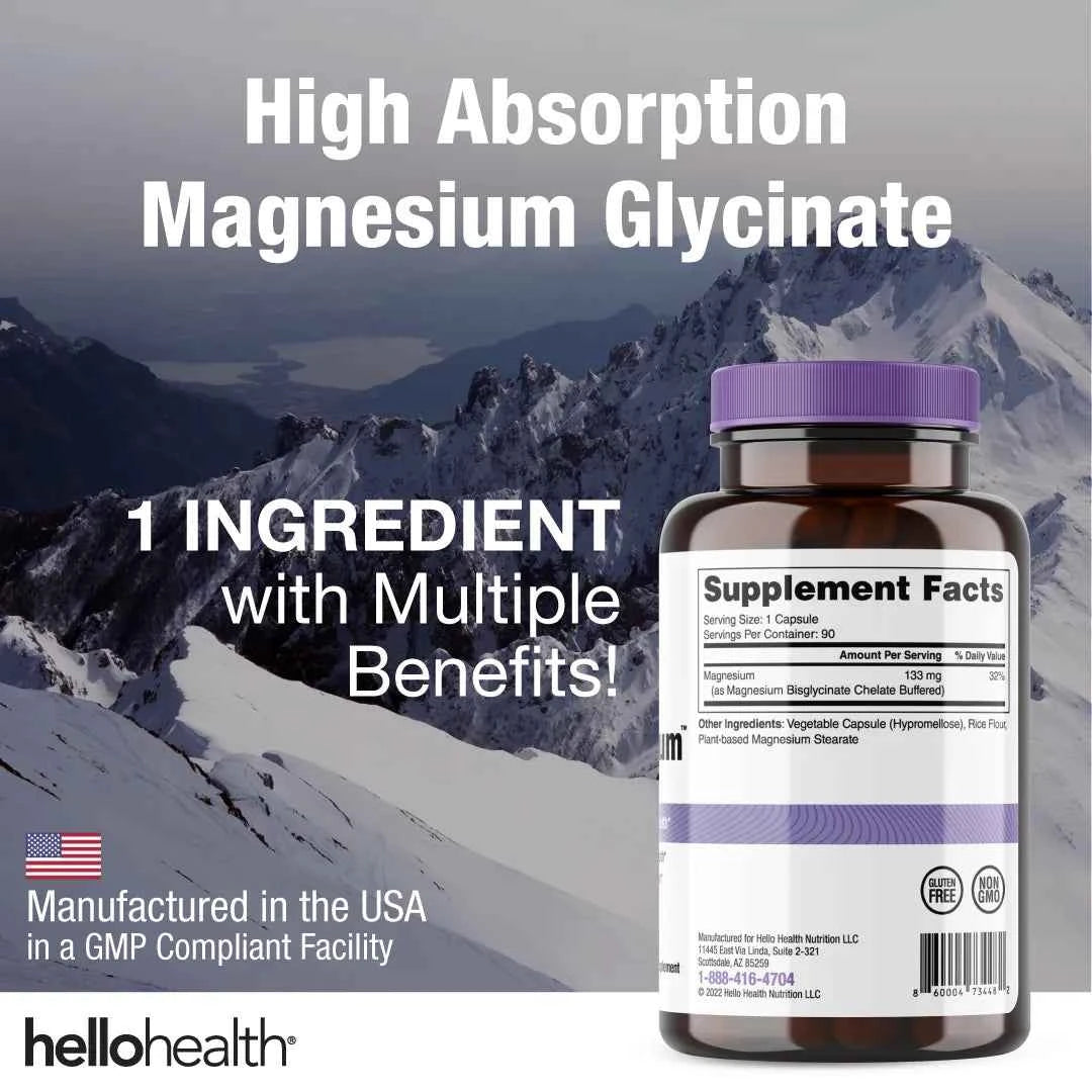 Magnesium Glycinate capsules by hellohealth