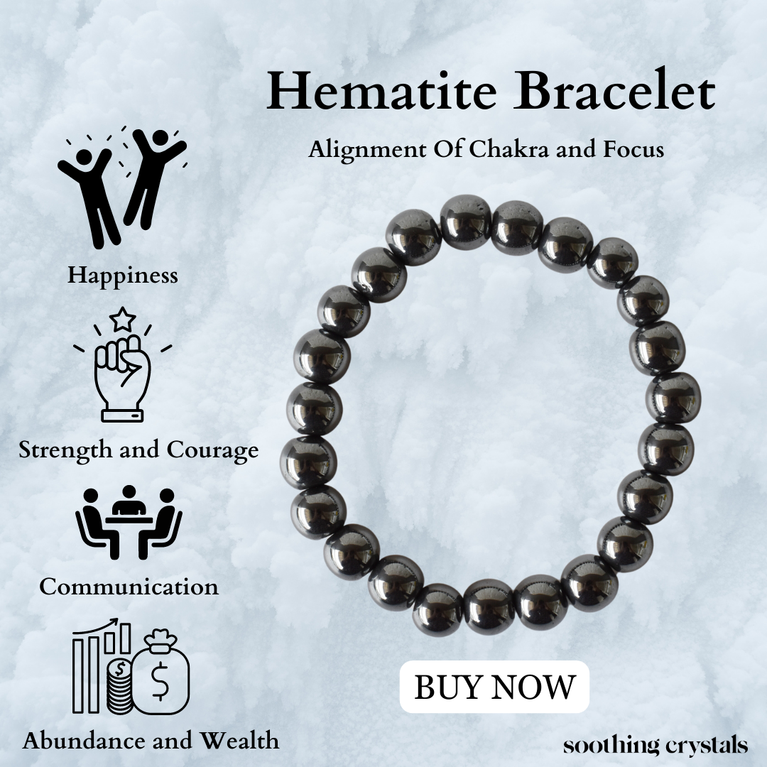 Hematite Bracelet (Alignment Of Chakra and Focus DestGlow