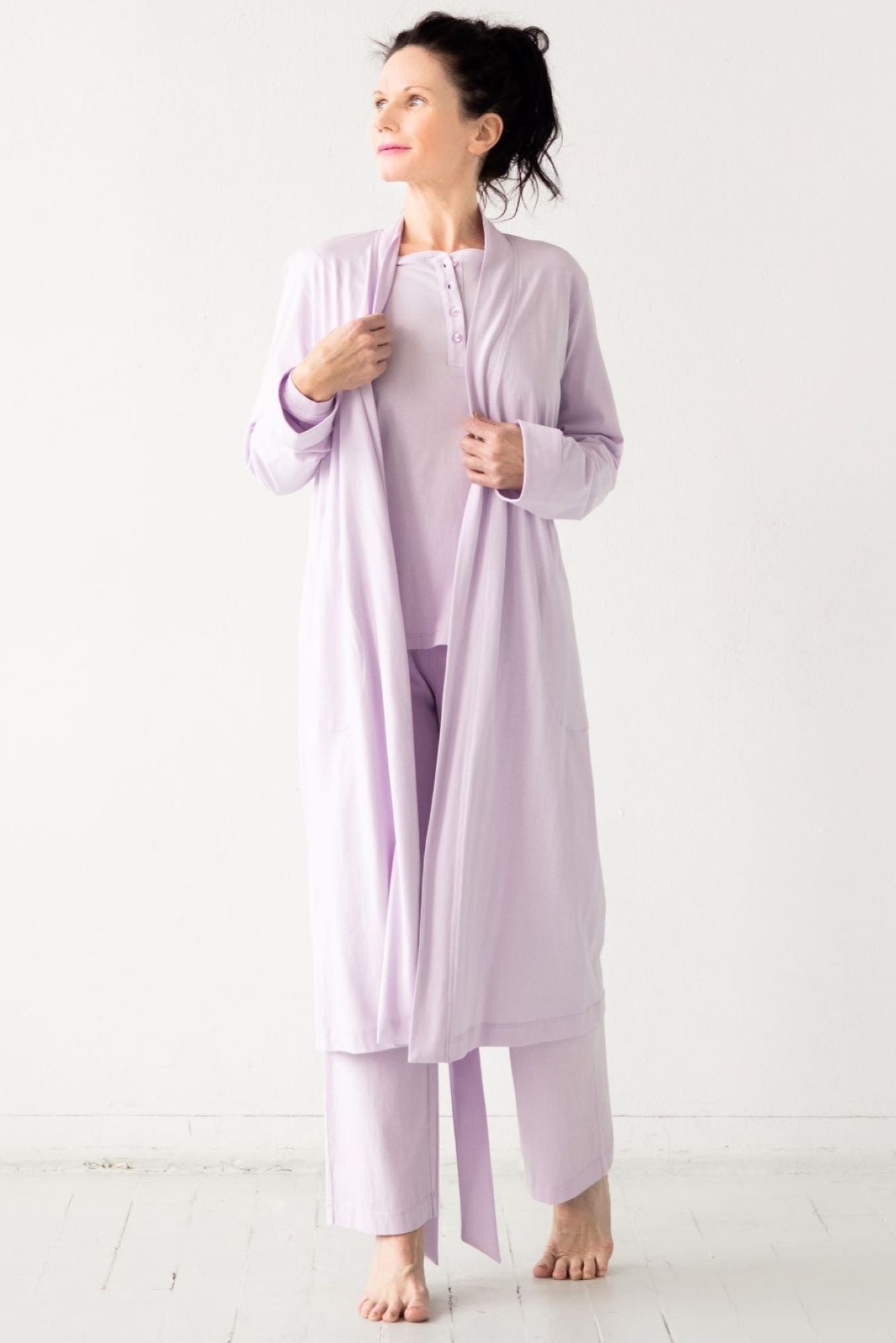 Straight Leg Pants in Pima Cotton - DestGlow