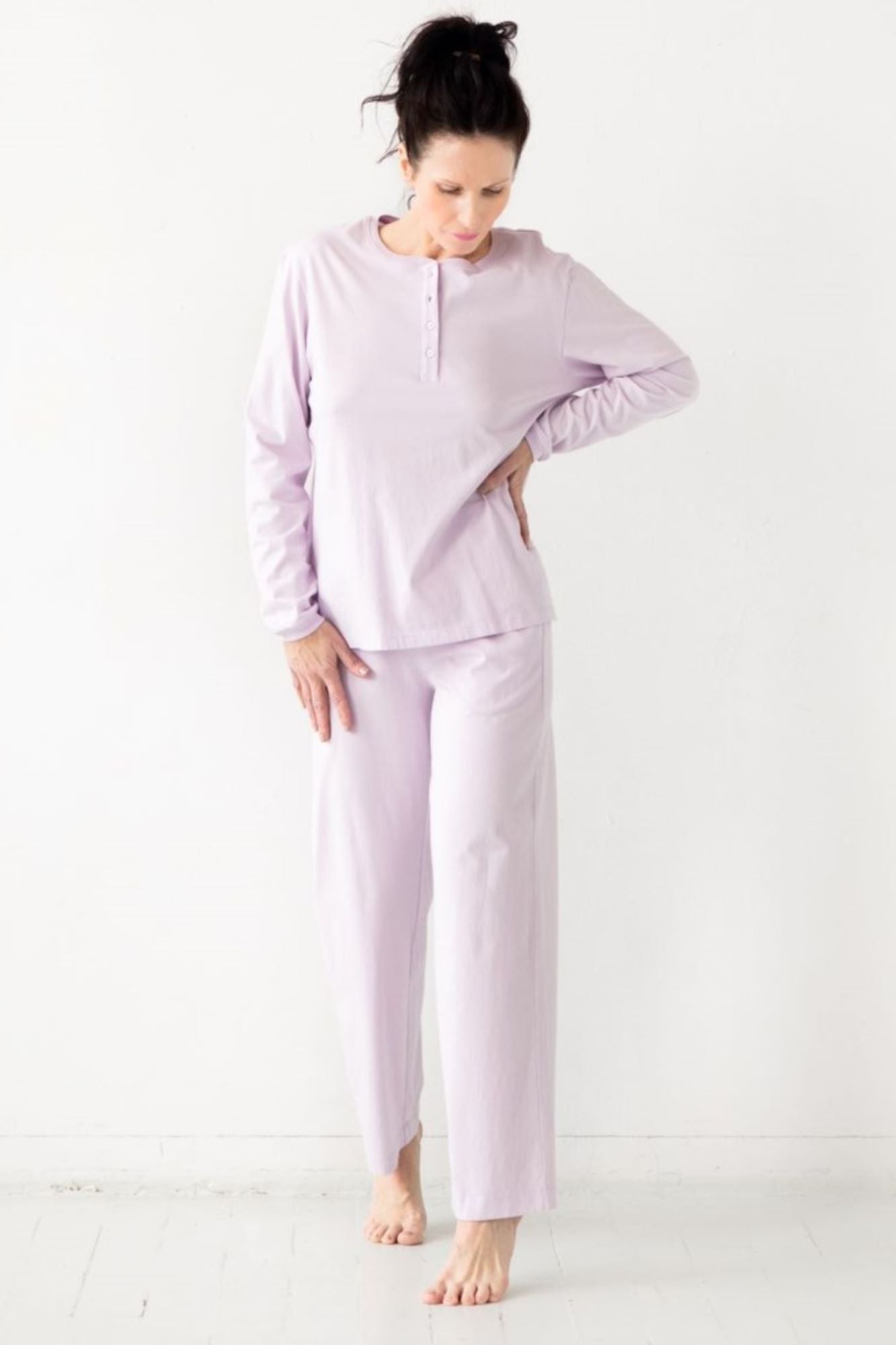 Straight Leg Pants in Pima Cotton - DestGlow
