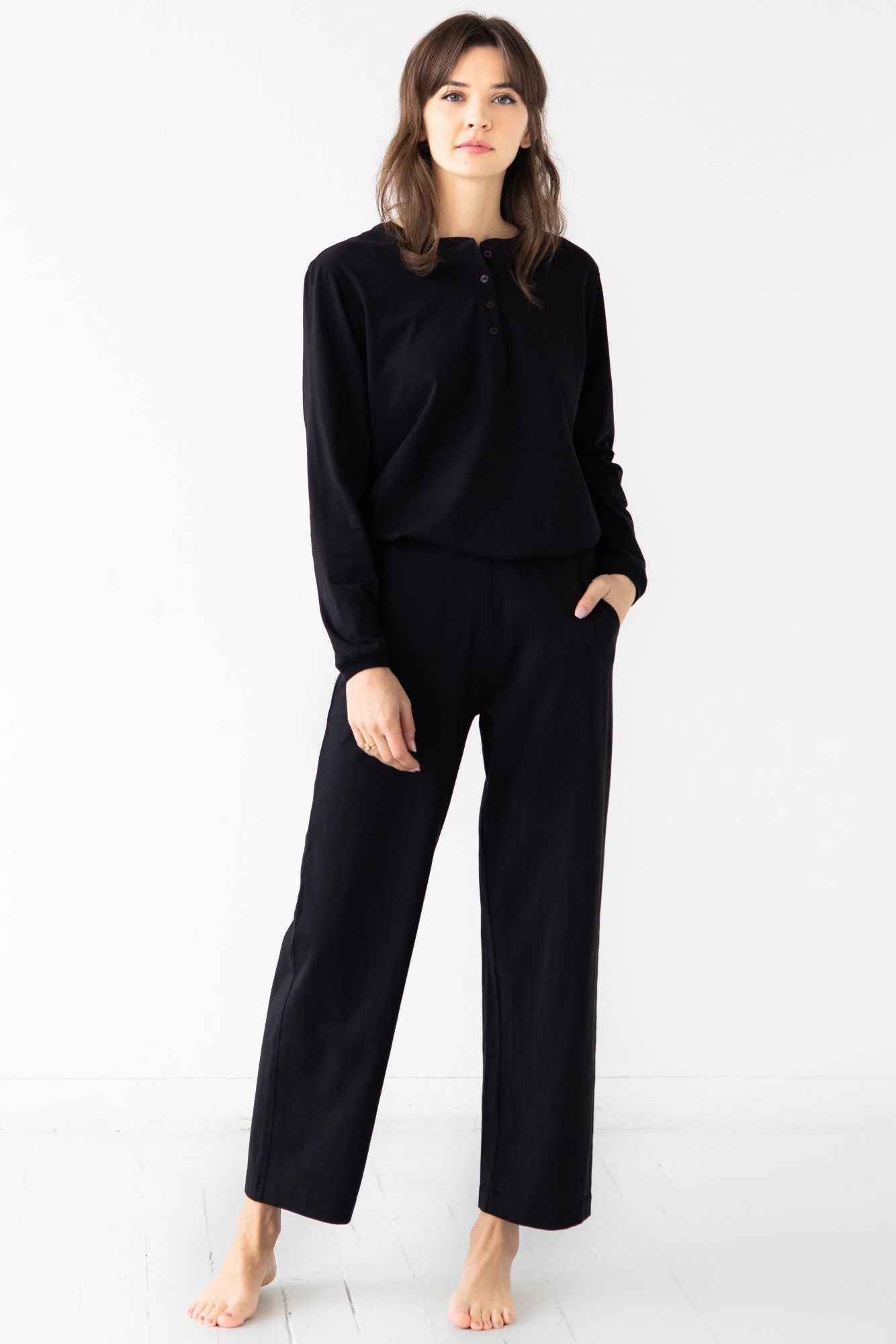 Straight Leg Pants in Pima Cotton